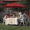 Pure Garden 10-Foot Offset Patio Umbrella with Cross Base, Red 50-102-R